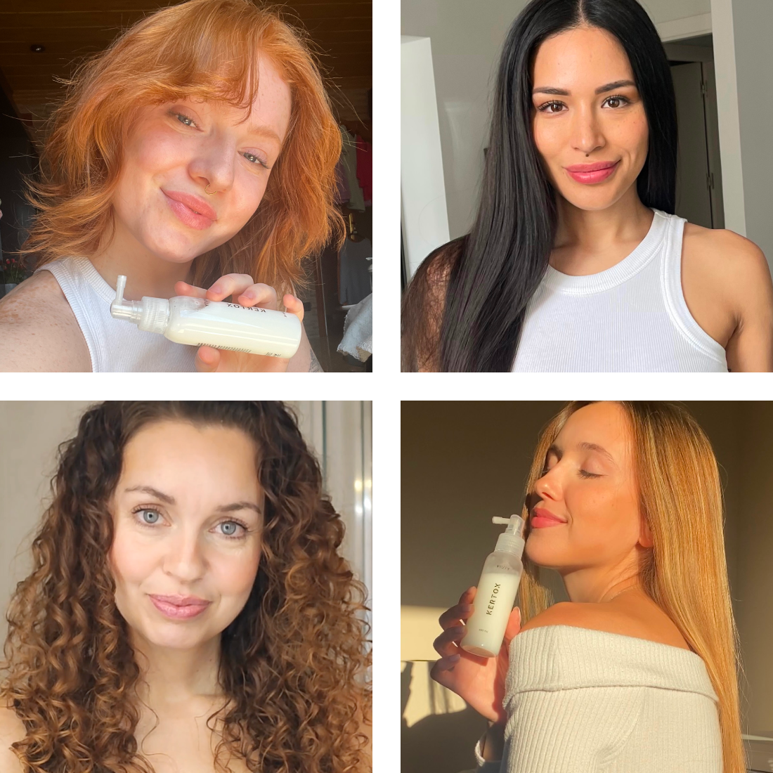 <p>Otros tratamientos también proporcionan resultados del día a la mañana.
La diferencia con la fórmula del bótox capilar, es que están llenos de ingredientes químicos y nocivos para tu cabello.</p><p>En lugar de dañar tu cabello mientras lo tratas, Kertox contiene ingredientes que equilibran la hidratación y nutrición de tu melena.</p><p>Además, sus ingredientes son 100% naturales y libres de químicos nocivos, lo que lo hace perfecto incluso para cabellos sensibles.</p>