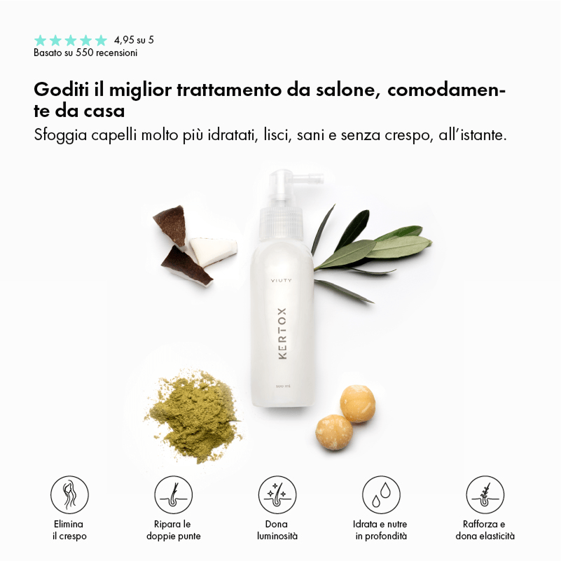 KERTOX 100ml, Trattamento intensivo effetto botox per capelli - Viuty