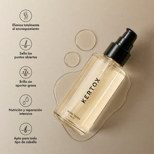 Kertox Glow 100ml, aceite intensivo efecto botox capilar - Viuty
