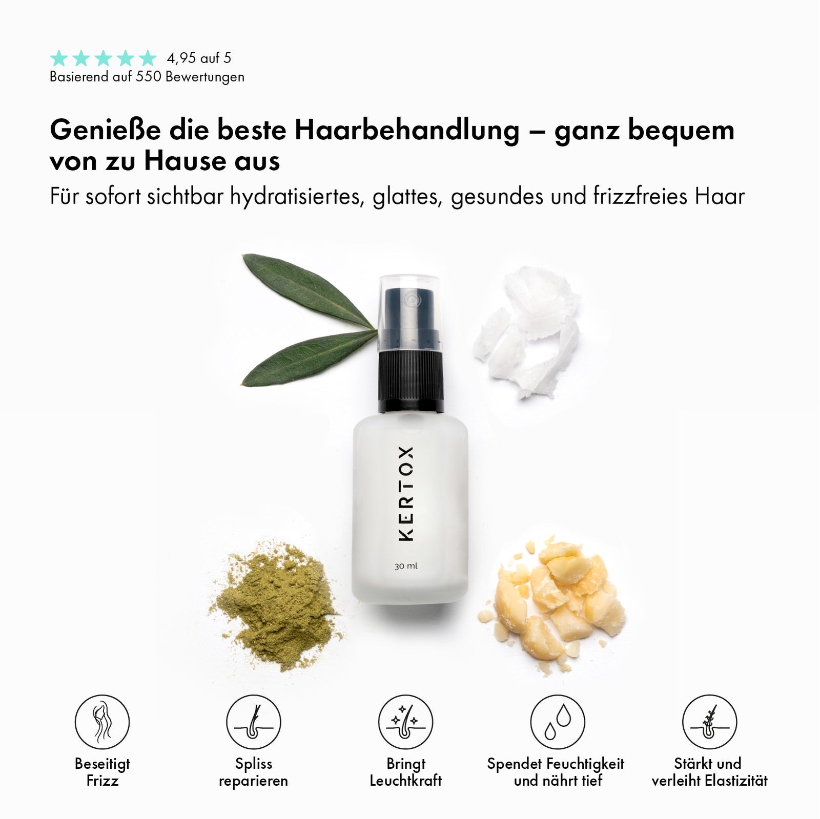 Kertox, sofortige Haarbotox - Behandlung mit Soforteffekt - Viuty