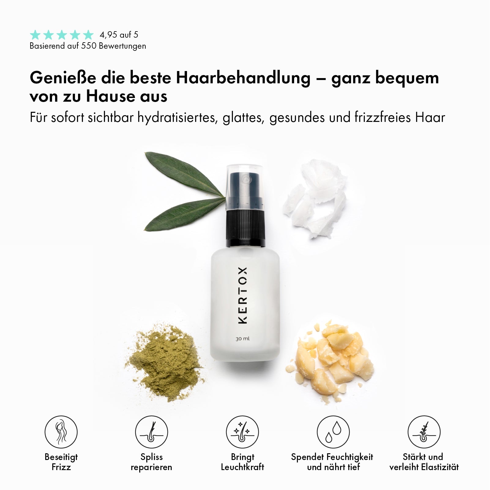 Kertox, sofortige Haarbotox - Behandlung mit Soforteffekt - Viuty