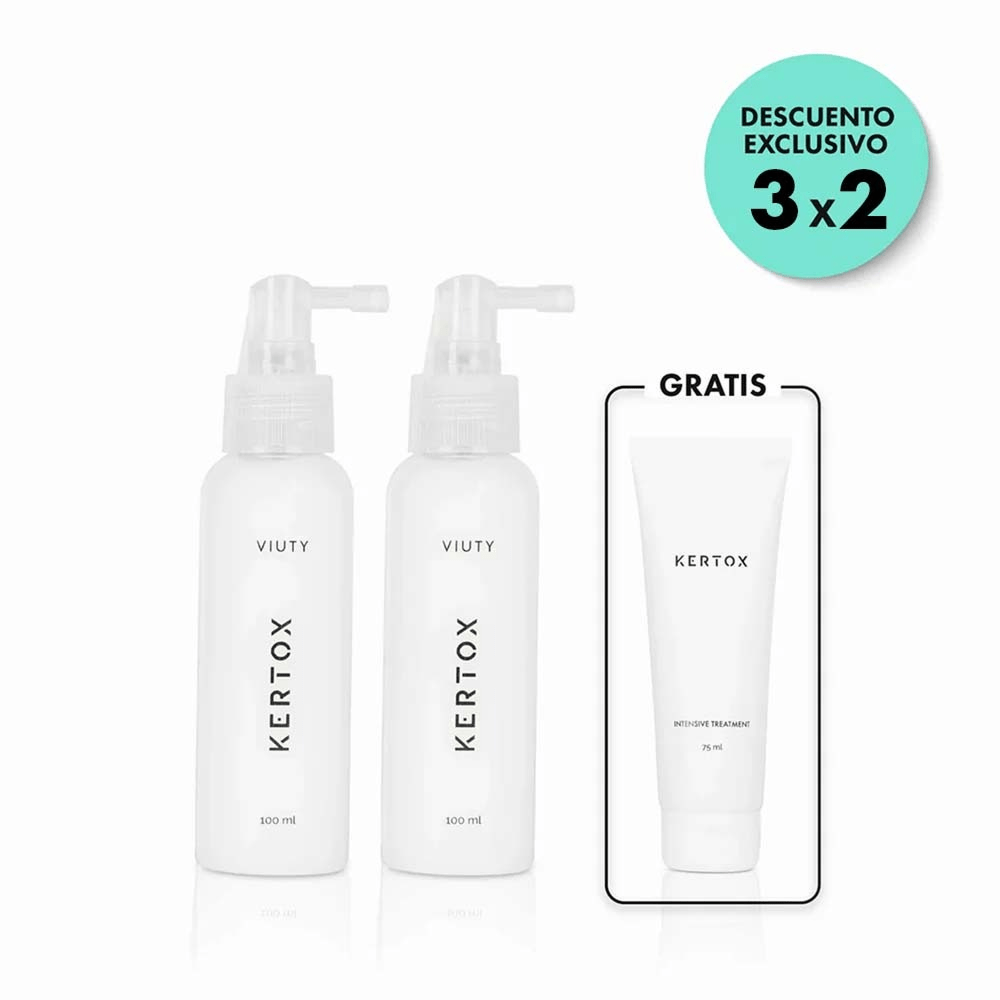 PROMO 3x2: Compra 2 KERTOX 100L + 1 KERTOX INTENSIVE 75ml GRATIS | Botox Capilar - Viuty
