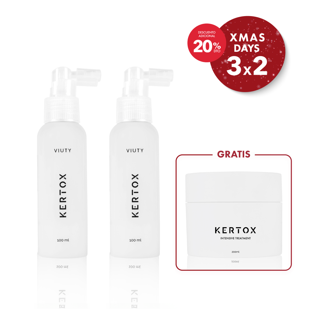 XMAS PACK: 3x2 en Kertox 100ML + 20% EXTRA + Envío gratis | Botox Capilar - Viuty